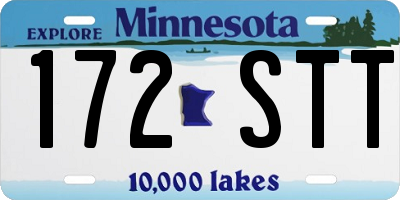 MN license plate 172STT