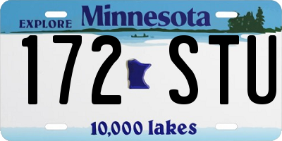 MN license plate 172STU