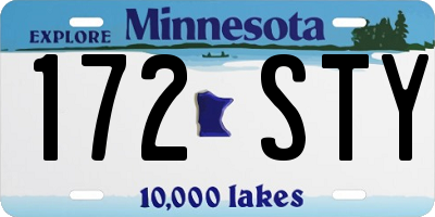 MN license plate 172STY
