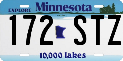 MN license plate 172STZ