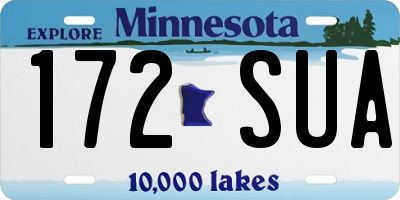 MN license plate 172SUA