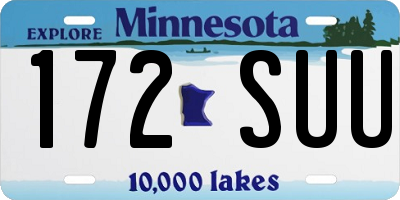 MN license plate 172SUU