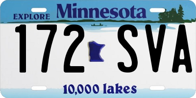 MN license plate 172SVA
