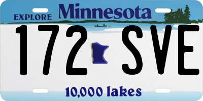MN license plate 172SVE