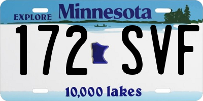 MN license plate 172SVF