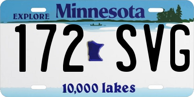 MN license plate 172SVG