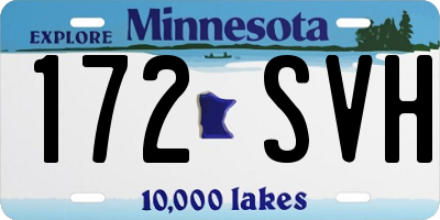 MN license plate 172SVH