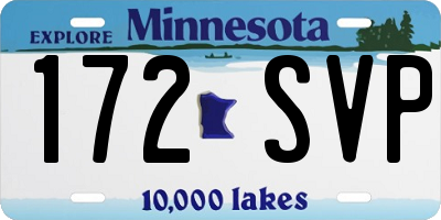 MN license plate 172SVP