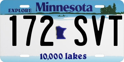 MN license plate 172SVT
