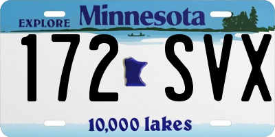 MN license plate 172SVX