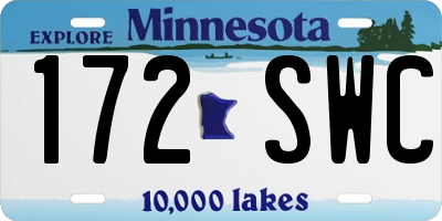 MN license plate 172SWC