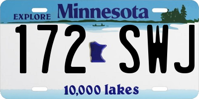 MN license plate 172SWJ