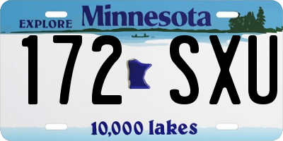 MN license plate 172SXU