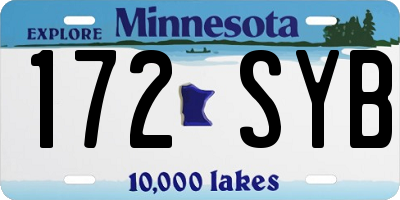 MN license plate 172SYB