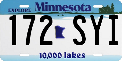 MN license plate 172SYI