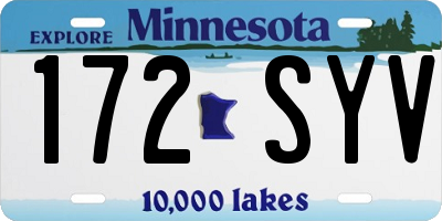MN license plate 172SYV