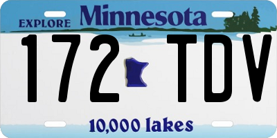 MN license plate 172TDV