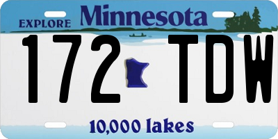MN license plate 172TDW