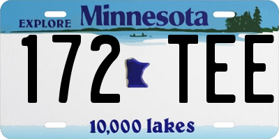 MN license plate 172TEE