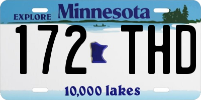 MN license plate 172THD