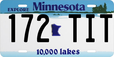 MN license plate 172TIT