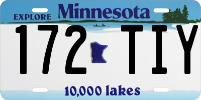 MN license plate 172TIY