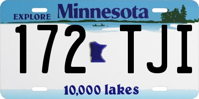 MN license plate 172TJI