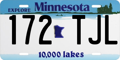 MN license plate 172TJL