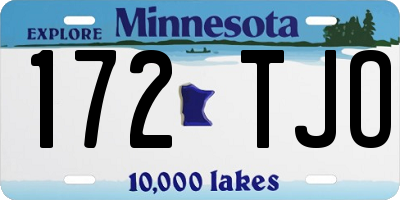 MN license plate 172TJO