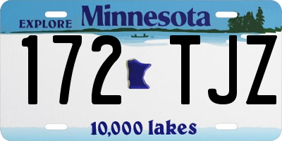 MN license plate 172TJZ
