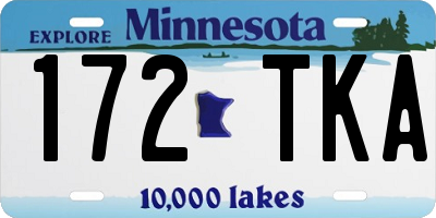 MN license plate 172TKA