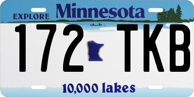 MN license plate 172TKB