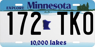 MN license plate 172TKO