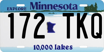 MN license plate 172TKQ