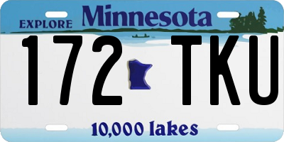 MN license plate 172TKU