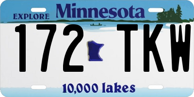MN license plate 172TKW