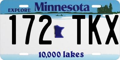 MN license plate 172TKX