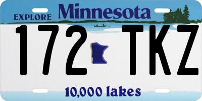 MN license plate 172TKZ