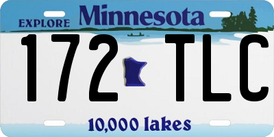 MN license plate 172TLC
