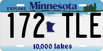 MN license plate 172TLE