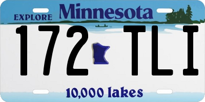 MN license plate 172TLI