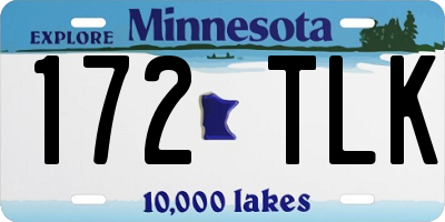 MN license plate 172TLK