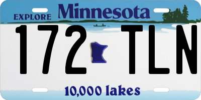 MN license plate 172TLN