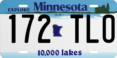 MN license plate 172TLO
