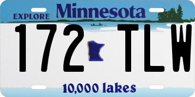 MN license plate 172TLW