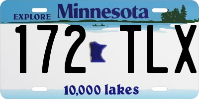 MN license plate 172TLX