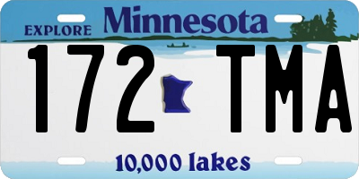 MN license plate 172TMA