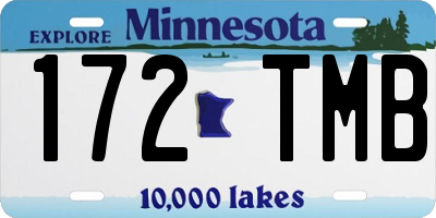 MN license plate 172TMB