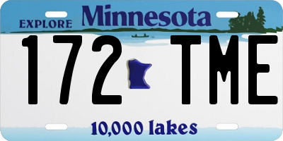 MN license plate 172TME