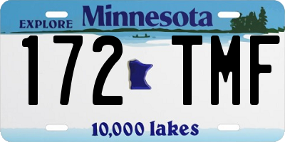 MN license plate 172TMF